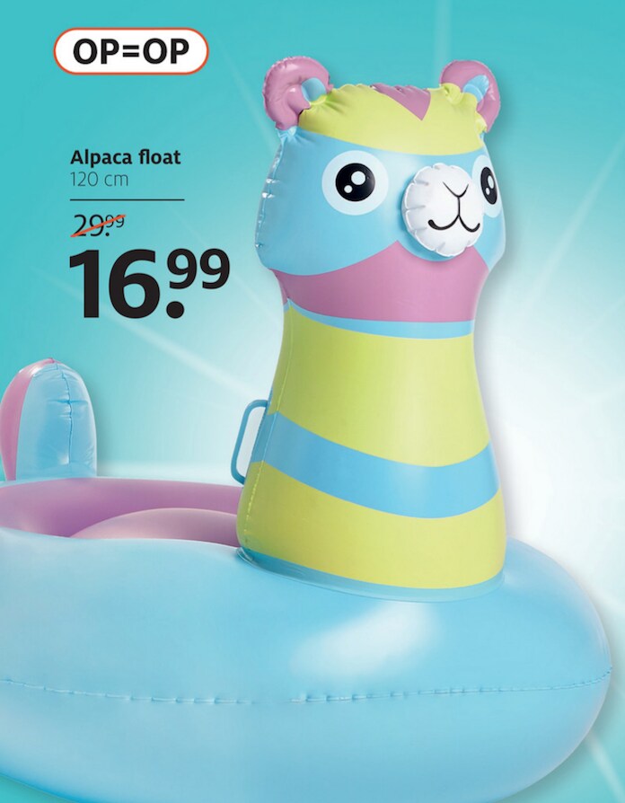 De alpaca-floatie is het nieuwe hebbeding en hij kost geen drol