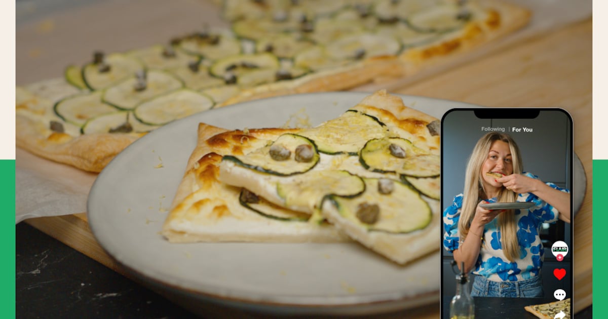 Dinnerclub met Bibi: plaattaart met courgette en ricotta